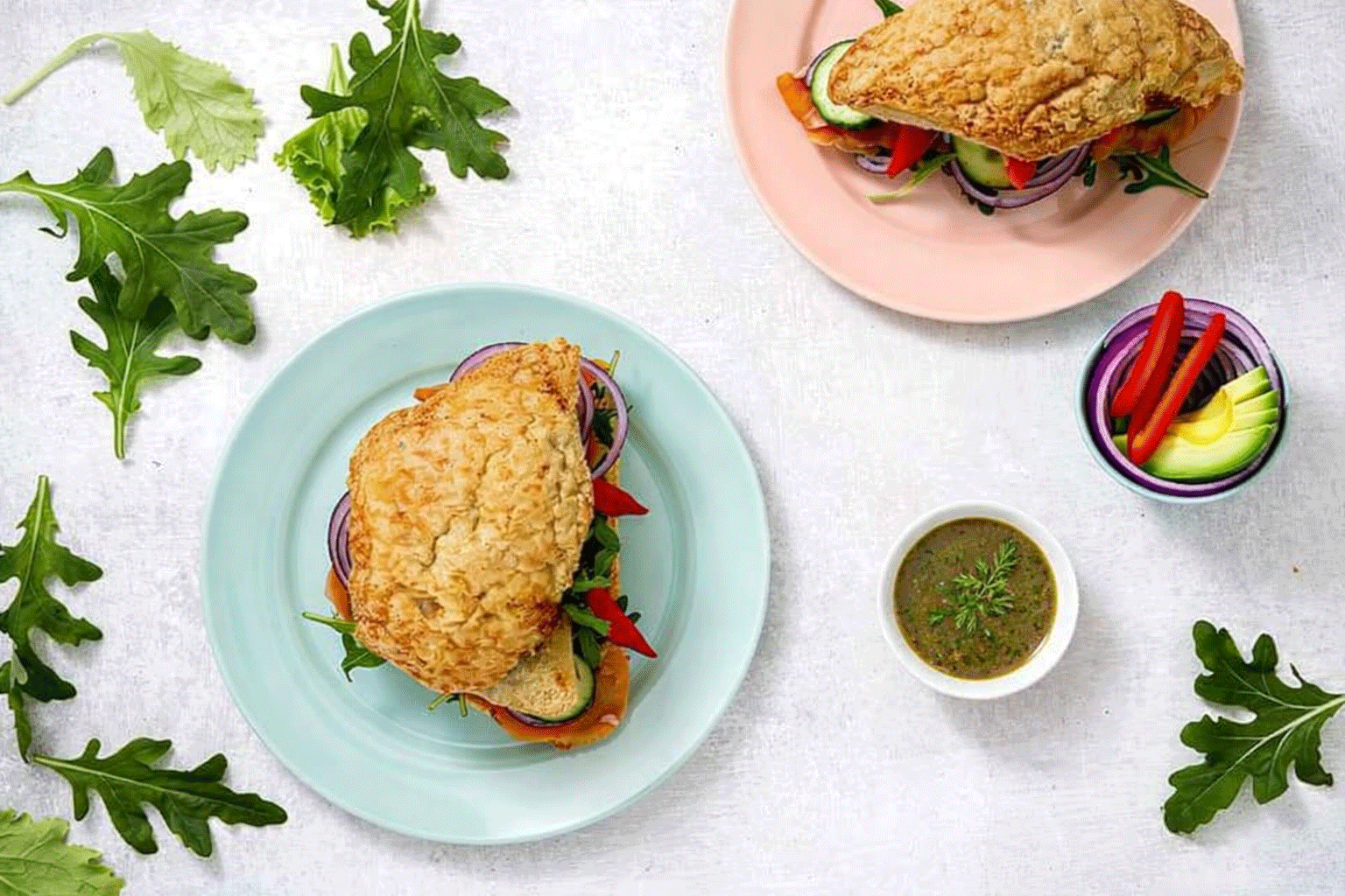 Billede af Sandwich m. peber koldrøget ørred